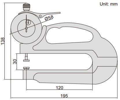 Đồng hồ đo độ dày Insize 2365-20 4 Đồng hồ đo độ dày Insize 2365