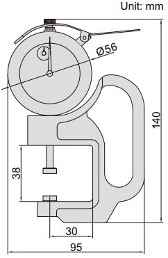 Đồng hồ đo độ dày Insize 2366-30 4 Đồng hồ đo độ dày Insize 23666