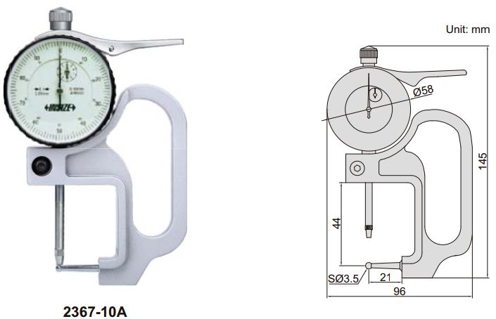 Dụng cụ đo độ dày ống Insize 2367