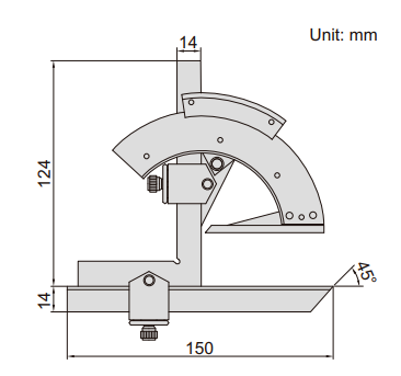 Thước đo góc Insize 2374-320 2 Thước đo góc Insize 2374