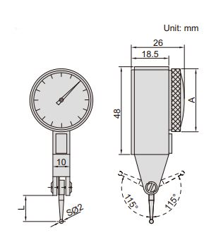 Đồng hồ so chân gập Insize 2380