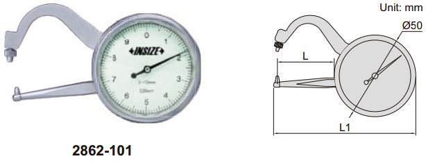 Đồng hồ đo độ dày Insize 2862