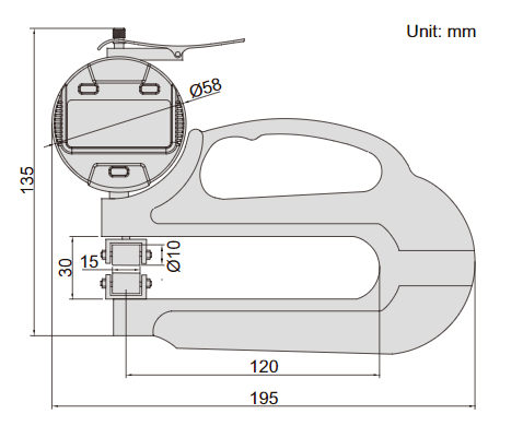 Thước đo độ dày điện tử dạng con lăn Insize 2877