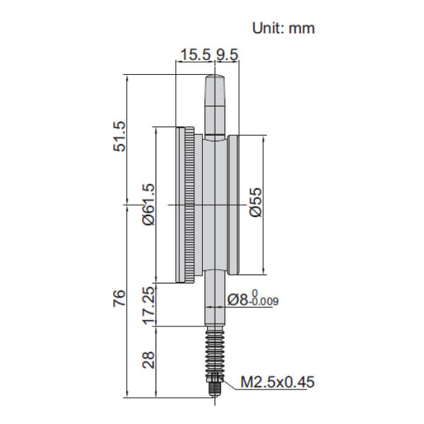 Đồng hồ so cơ khí chống nước Insize 2894-10F 4 Đồng hồ so cơ khí chống nước Insize 2494-10F