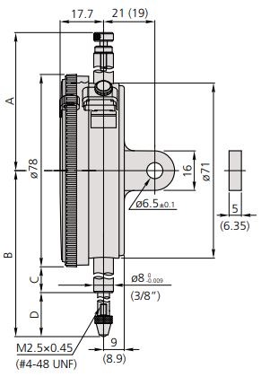Đồng hồ so cơ khí Mitutoyo loại kích thước lớn series 3