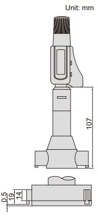Panme điện tử dải rộng đo trong ba điểm Insize 3128