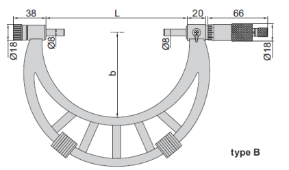 Panme cơ khí đo ngoài có thể thay đổi đầu đo Insize 3206-500 3 Panme đo ngoài với hai đầu co thể hoán đổi Insize 3206