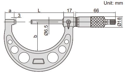 Panme đo ngoài trục dài Insize 3209
