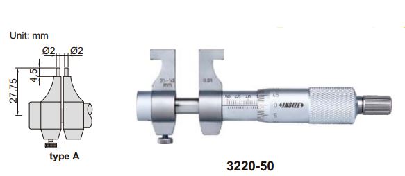 Panme đo trong cơ khí Insize 3220-50 4 Panme đo trong cơ khí Insize 3220