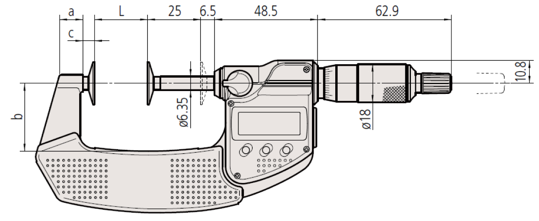 Panme đo ngoài đồng hồ Mitutoyo 107