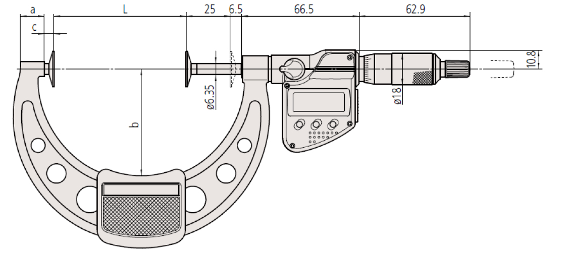 Panme đo ngoài đồng hồ Mitutoyo 107