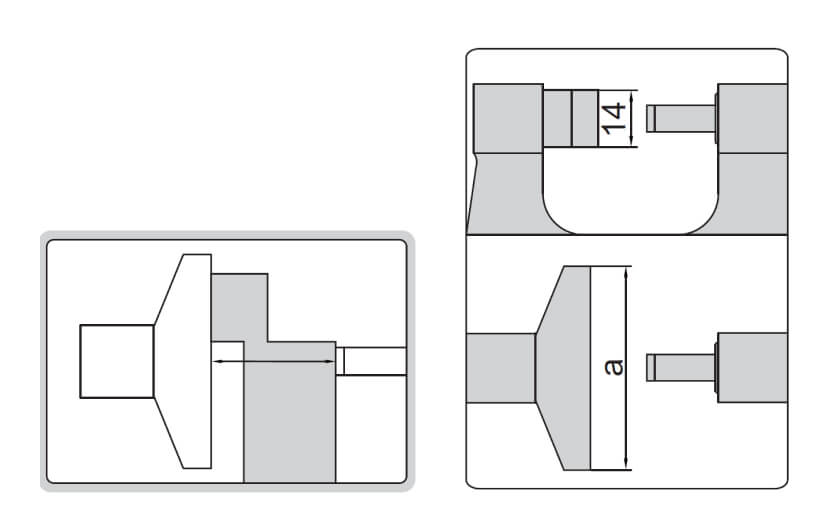 Thước panme cơ khí đầu đo lớn Insize 3234