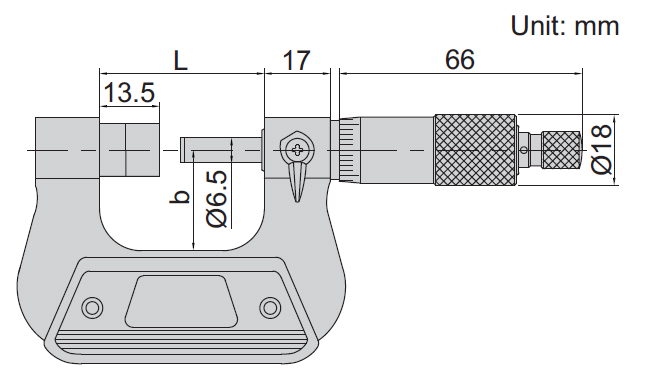 Thước panme cơ khí đầu đo lớn Insize 3234