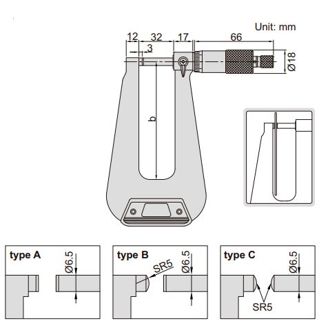 Panme cơ khí kim loại Insize 3239