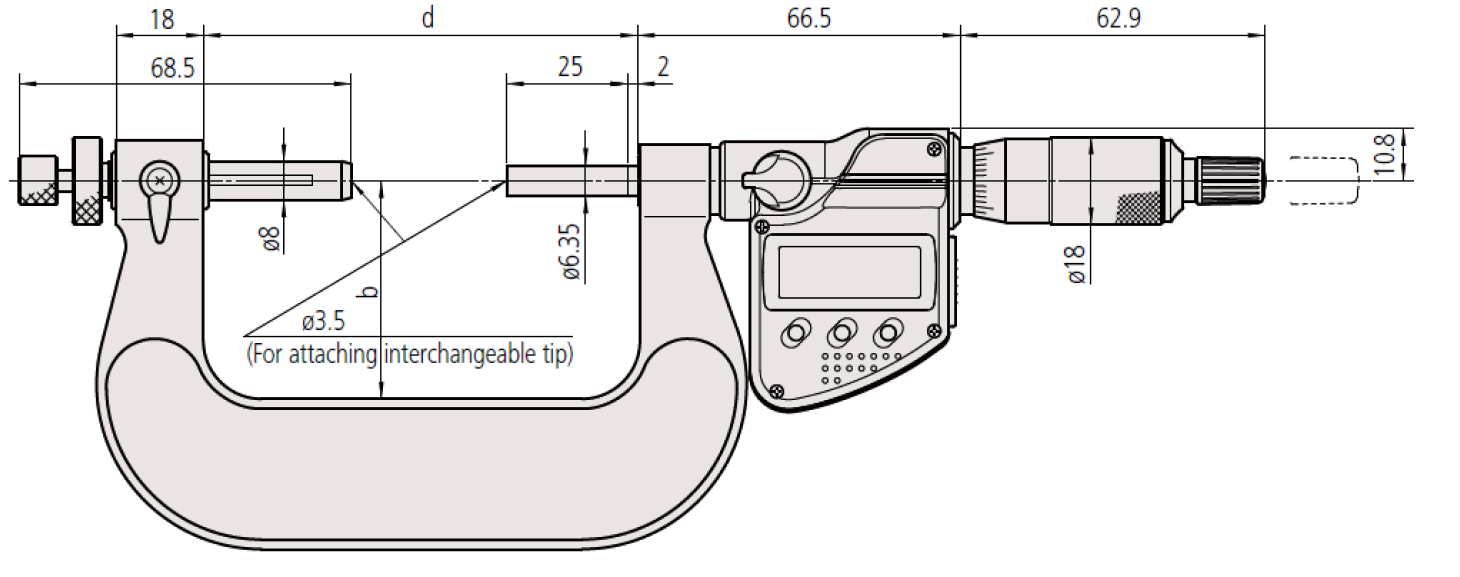 Panme đo ngoài đồng hồ Mitutoyo 107