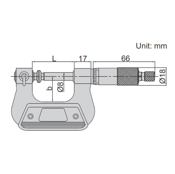 Thước panme cơ khí vạn năng trục chính không quay Insize 3280-50A 4 Thước panme cơ khí vạn năng trục chính không quay Insize 3280