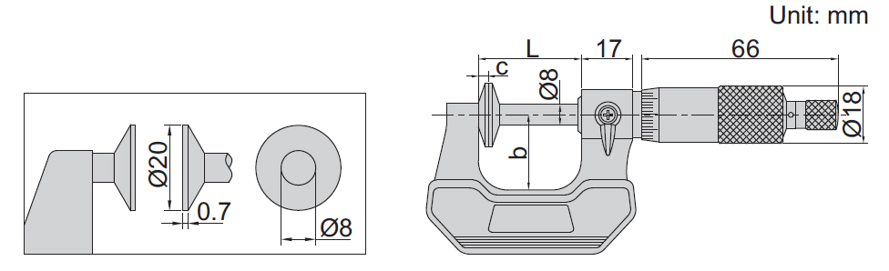 Panme dùng để đo ngoài Insize 3282