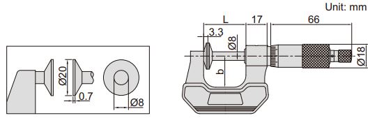 Panme trục tịnh tiến đĩa Insize 3294