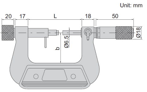 Thước panme gắn đồng hồ so Insize 3331