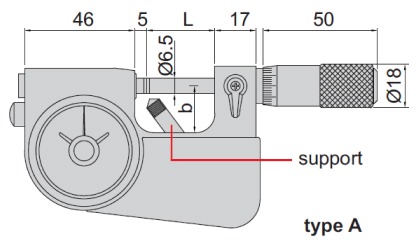 Thước panme đồng hồ Insize 3332