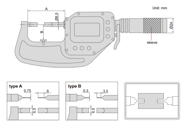 Dụng cụ đo lỗ cơ khí chính xác cao Insize 2825-60