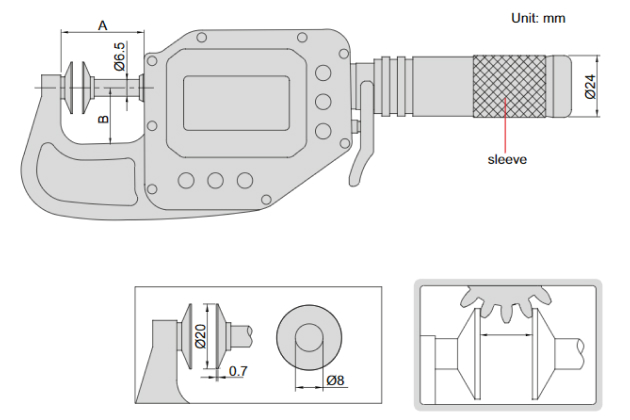 Thước panme điện tử độ chính xác cao Insize 3353-50