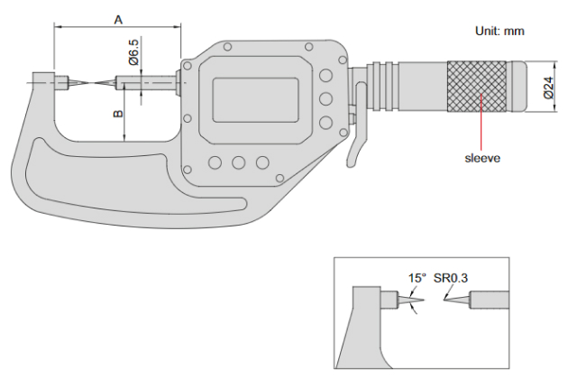 Thước panme điện tử độ chính xác cao Insize 3354