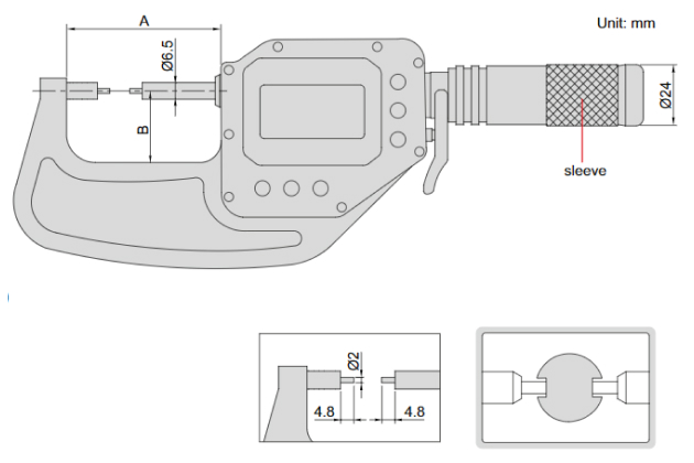 Thước panme điện tử độ chính xác cao Insize 3356
