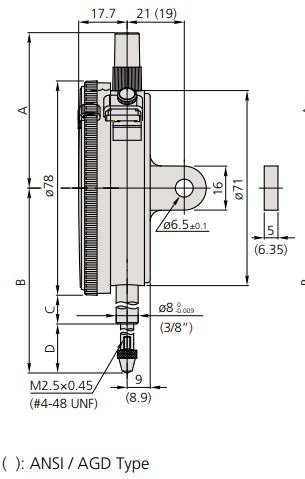Đồng hồ so cơ khí Mitutoyo loại kích thước lớn series 3