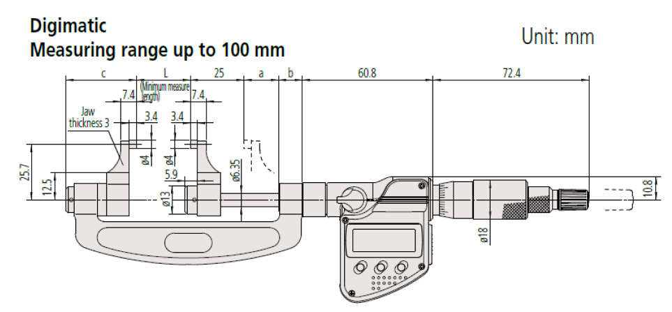 Panme đo ngoài đồng hồ Mitutoyo 107