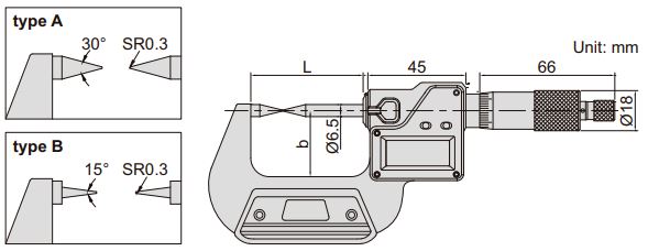 Panme điện tử đo điểm Insize 3530-50A 3 Panme điện tử đo điểm Insize 3530