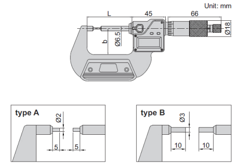 Panme đo rãnh then điện tử Insize 3533