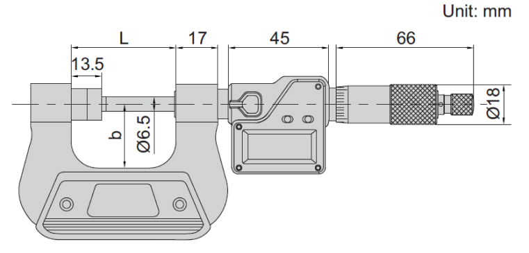 Thước panme điện tử đầu đo lớn Insize 3534