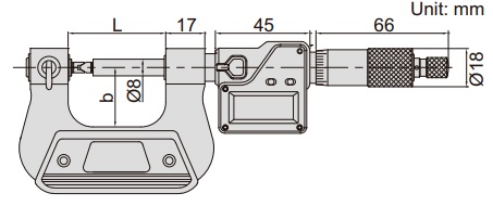 Panme điện tử đo đường kính chân ren Insize 3581