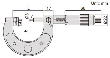 Panme đo vòng ngoài bánh răng Insize 3636