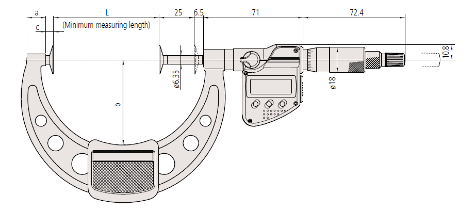 Panme đo ngoài đồng hồ Mitutoyo 107