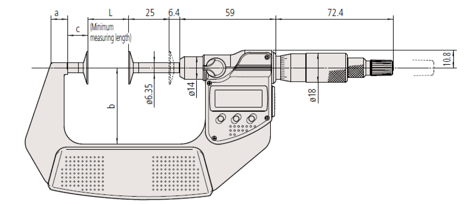 Panme đo ngoài đồng hồ Mitutoyo 107