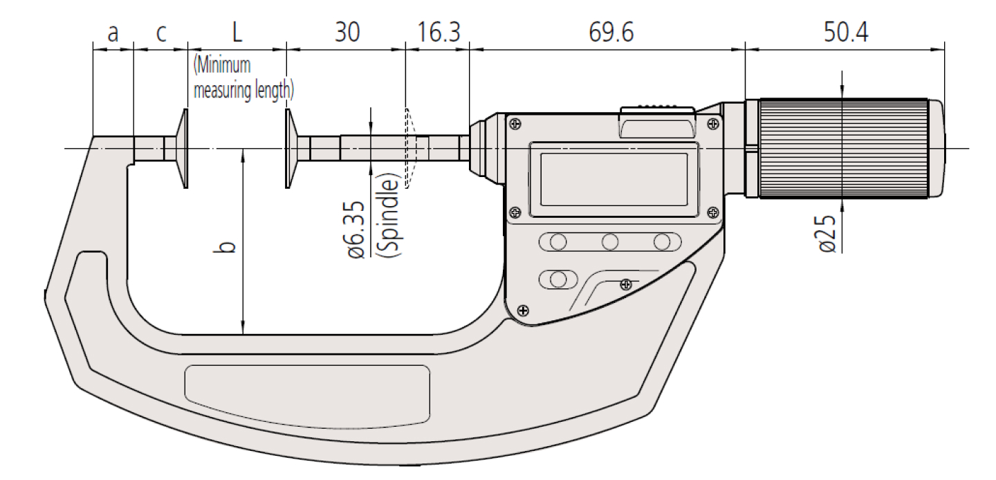 Panme đo ngoài đồng hồ Mitutoyo 107