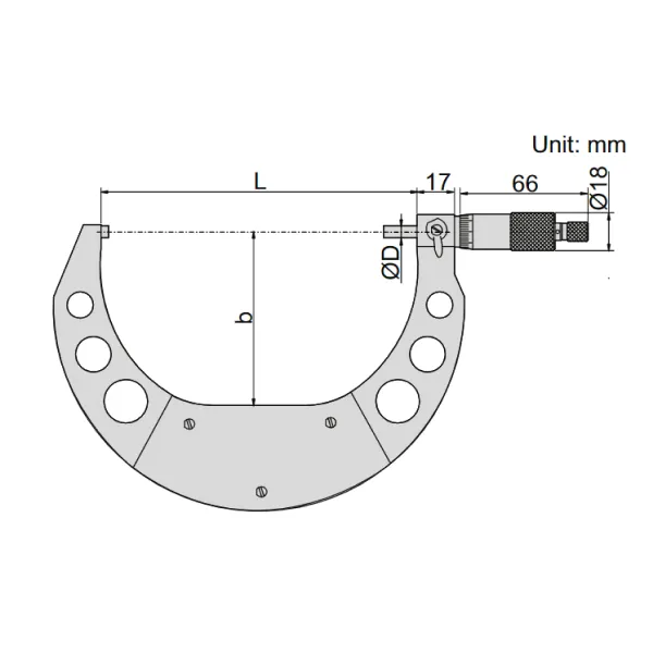 Thước panme đo ngoài cơ khí Insize 3701