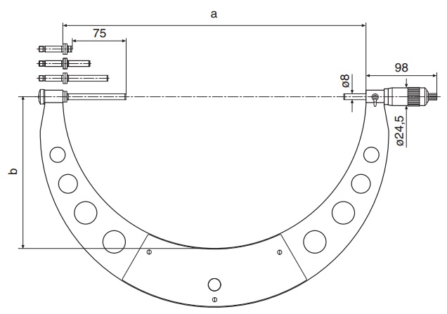 Panme cơ khí Micromar 40 W 4137507 2 Panme cơ khí Micromar 40 W