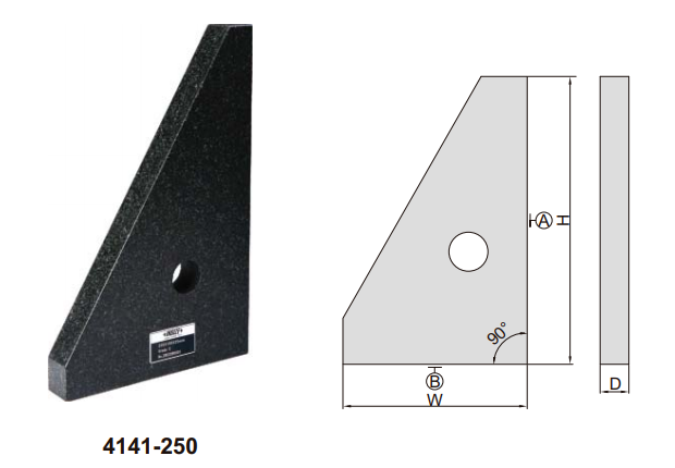 Thước đo góc vuông bằng đá granite Insize 4141
