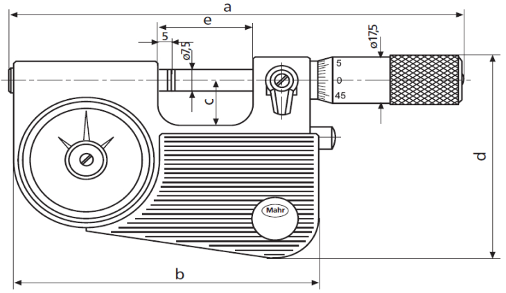 Panme đồng hồ đo ngoài Mahr Micromar 40 F