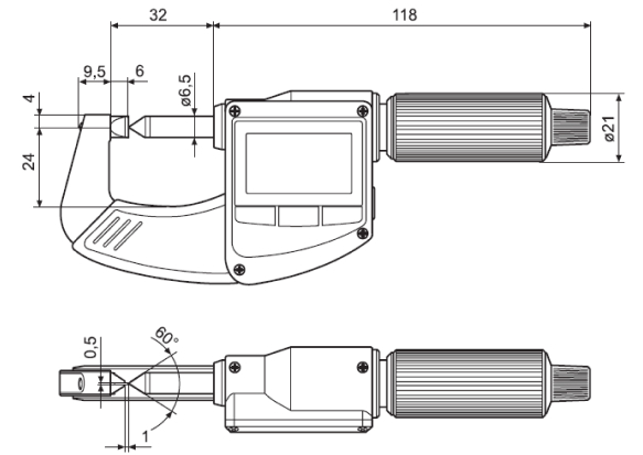 Panme điện tử đo ngoài chống nước Mahr Micromar 40 EWRi-S