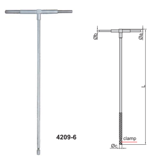 Bộ dưỡng đo đường kính trong Insize 4209 loại tay cầm dài 4209-3 2 Bộ dưỡng đo đường kính trong Insize 4209 loại tay cầm dài