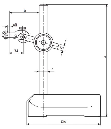 Đế gá đồng hồ so với chân đế tam giác MarStand 815 GN