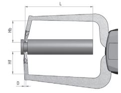 Ngàm đo kích thước loại đồng hồ MaraMeter 838 TA