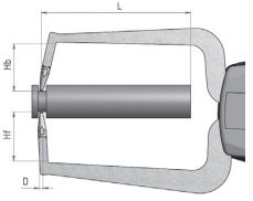 Ngàm đo kích thước loại điện tử MaraMeter 838 EA