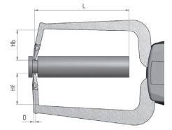 Ngàm đo kích thước loại đồng hồ MaraMeter 838 TAZ