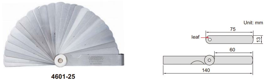 Set căn lá Insize 4601