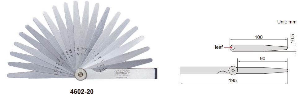 Set căn lá Insize 4602